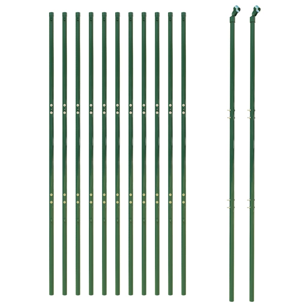 vidaXL Clôture en treillis métallique vert 2,2x25 m acier galvanisé