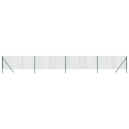 vidaXL Clôture en treillis métallique vert 1x10 m acier galvanisé