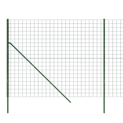 vidaXL Clôture en treillis métallique vert 1,8x10 m acier galvanisé