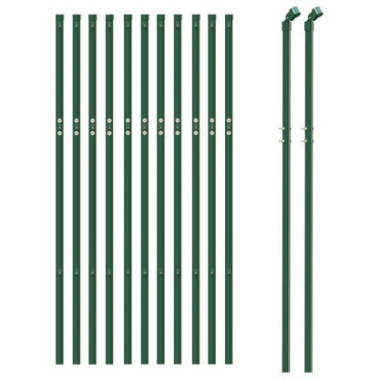 vidaXL Clôture en treillis métallique vert 1x25 m acier galvanisé