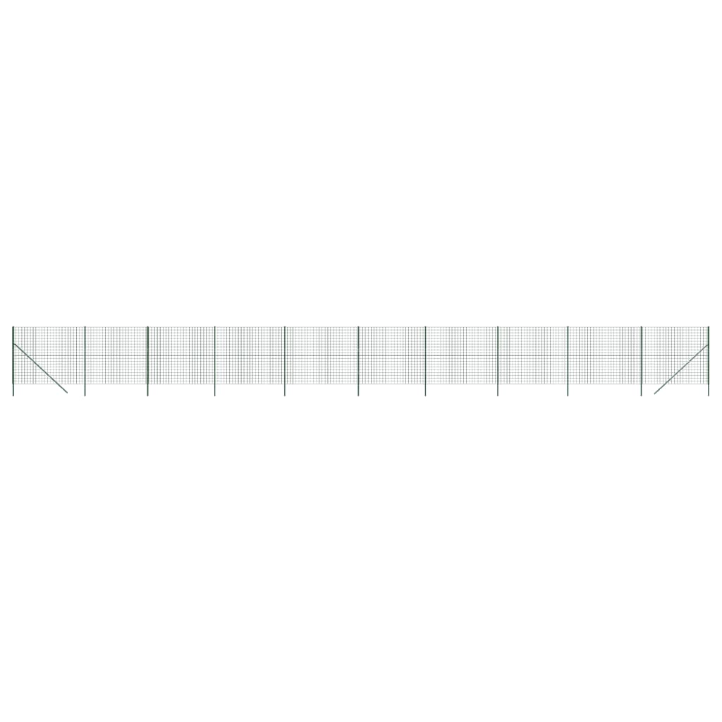 vidaXL Clôture en treillis métallique vert 1,8x25 m acier galvanisé