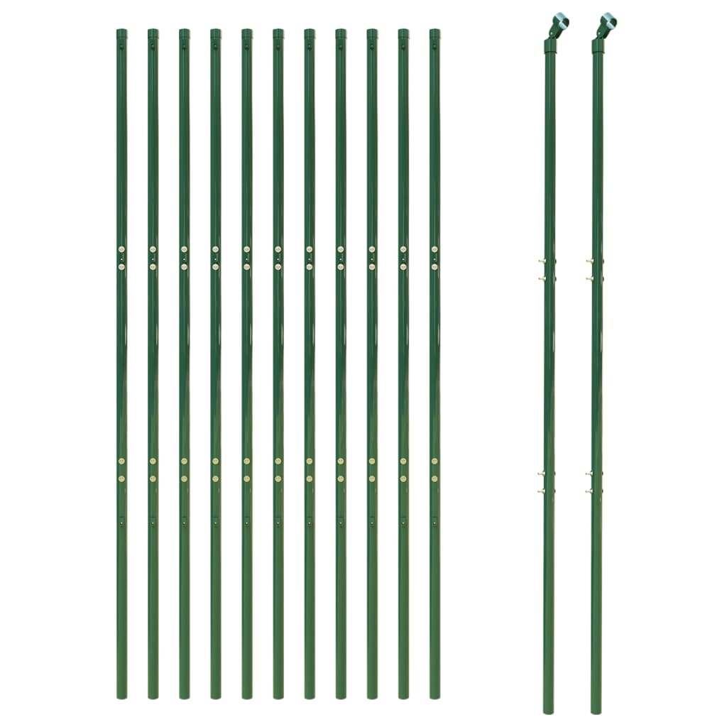 vidaXL Clôture en treillis métallique vert 2x25 m acier galvanisé