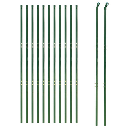 vidaXL Clôture en treillis métallique vert 2x25 m acier galvanisé