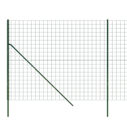 vidaXL Clôture en treillis métallique vert 2x25 m acier galvanisé