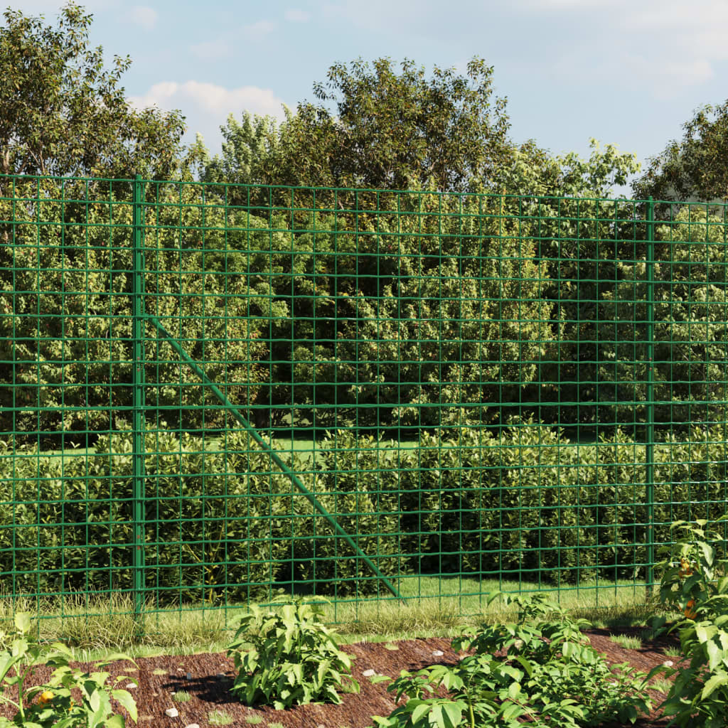 vidaXL Clôture en treillis métallique vert 2x25 m acier galvanisé