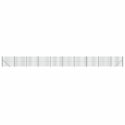 vidaXL Clôture en treillis métallique et piquet d'ancrage vert 2,2x25m