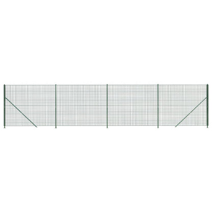 vidaXL Clôture en treillis métallique avec bride vert 2,2x10 m