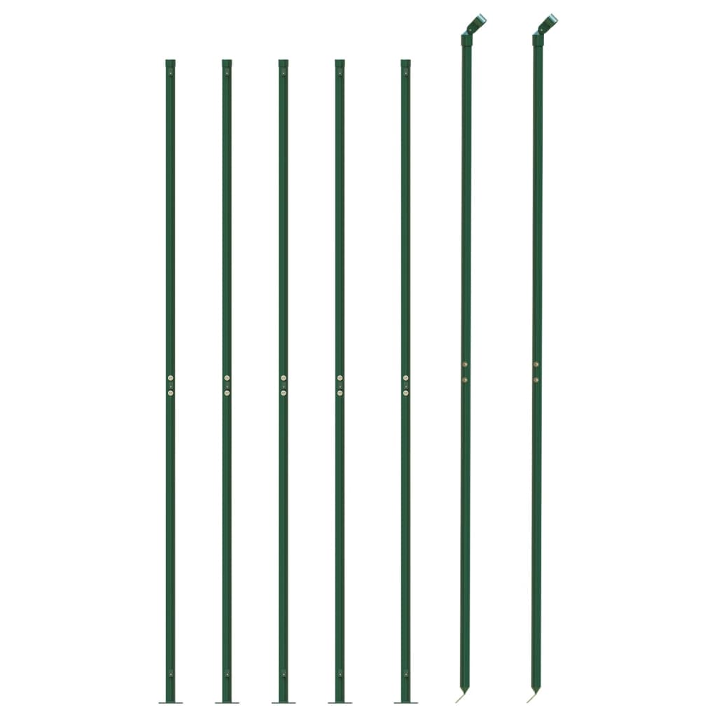 vidaXL Clôture en treillis métallique avec bride vert 2,2x10 m