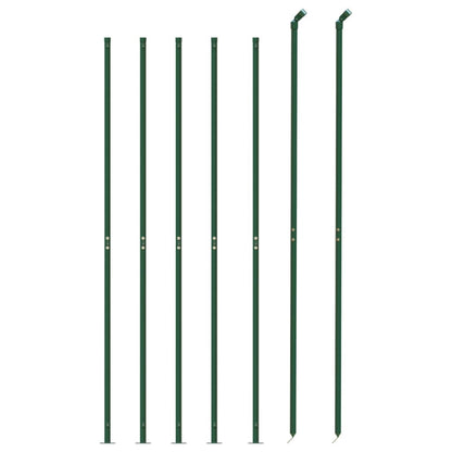 vidaXL Clôture en treillis métallique avec bride vert 2,2x10 m