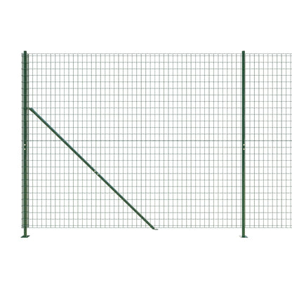 vidaXL Clôture en treillis métallique avec bride vert 2,2x10 m