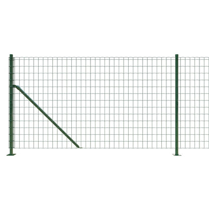 vidaXL Clôture en treillis métallique avec bride vert 0,8x25 m