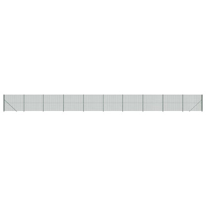 vidaXL Clôture en treillis métallique avec bride vert 2x25 m