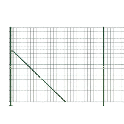 vidaXL Clôture en treillis métallique avec bride vert 2x25 m