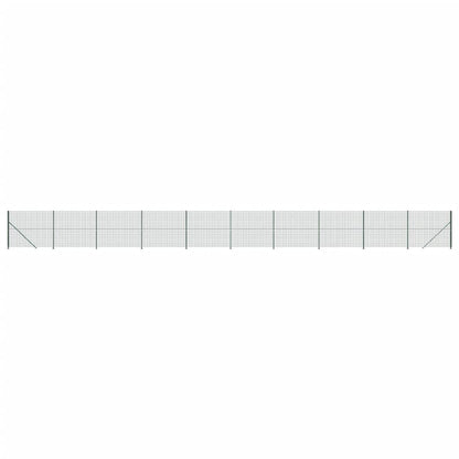vidaXL Clôture en treillis métallique avec bride vert 2x25 m