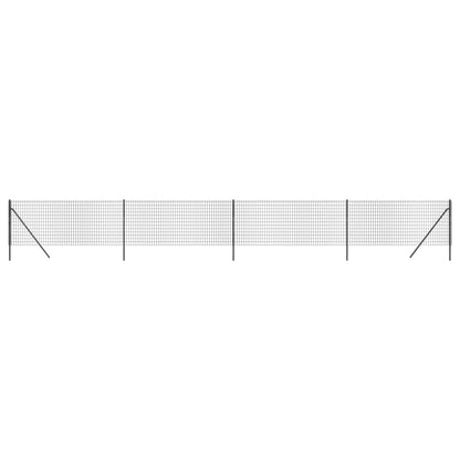 vidaXL Clôture en treillis métallique anthracite 0,8x10 m