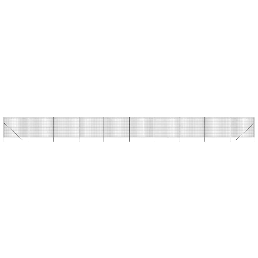 vidaXL Clôture en treillis métallique anthracite 1,4x25 m