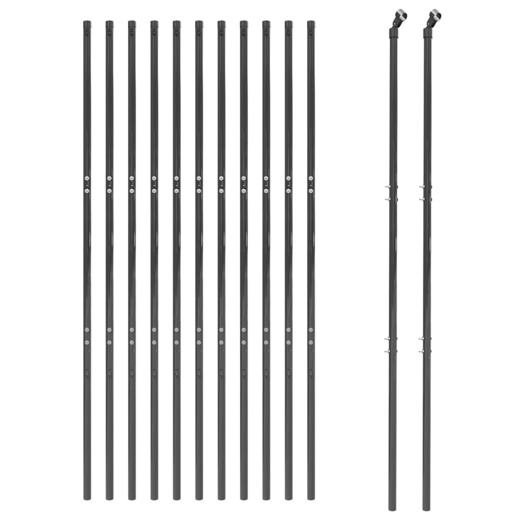 vidaXL Clôture en treillis métallique anthracite 1,4x25 m