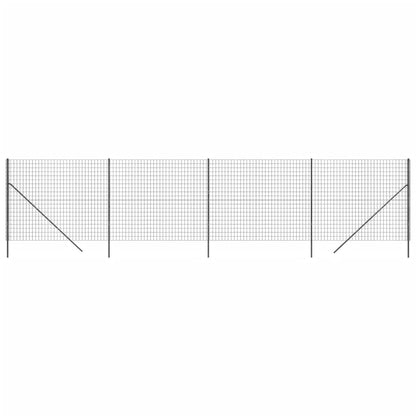 vidaXL Clôture en treillis métallique anthracite 2x10 m