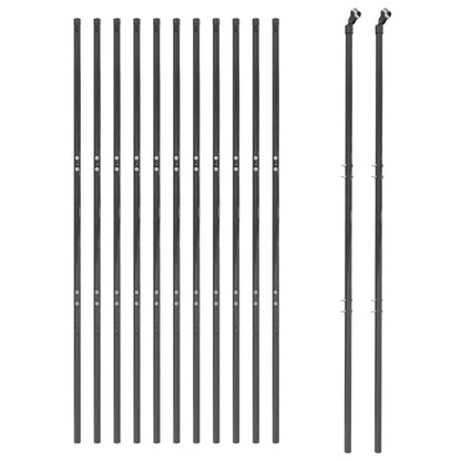 vidaXL Clôture en treillis métallique anthracite 1,4x25 m