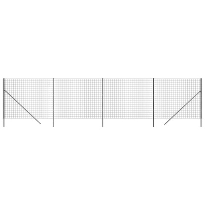 vidaXL Clôture en treillis métallique anthracite 2x10 m