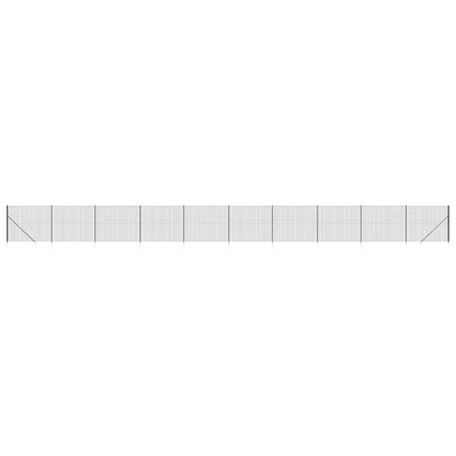 vidaXL Clôture en treillis métallique et ancrage anthracite 1,6x25 m