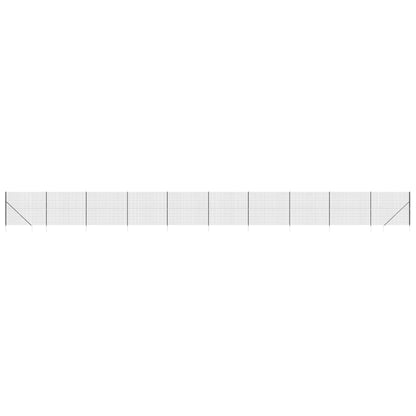 vidaXL Clôture en treillis métallique et ancrage anthracite 1,4x25 m