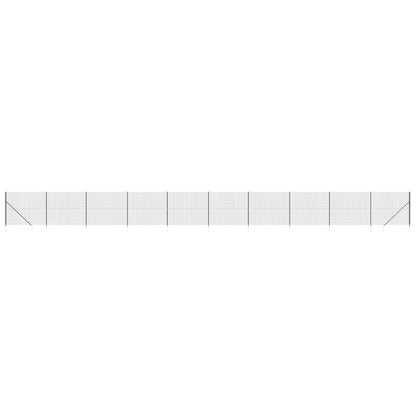 vidaXL Clôture en treillis métallique et ancrage anthracite 2,2x25 m