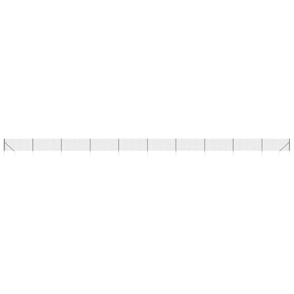 vidaXL Clôture en treillis métallique et ancrage anthracite 0,8x25 m