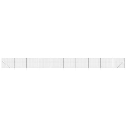 vidaXL Clôture en treillis métallique et ancrage anthracite 1,6x25 m