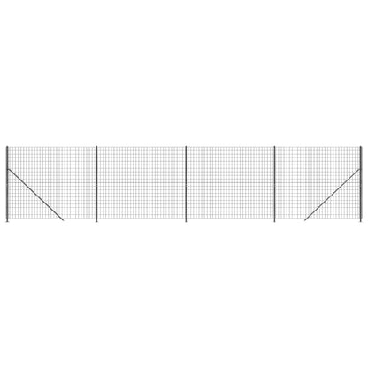 vidaXL Clôture en treillis métallique avec bride anthracite 1,6x10 m