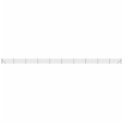 vidaXL Clôture en treillis métallique avec bride anthracite 0,8x25 m