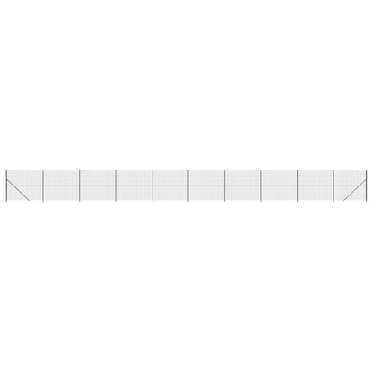 vidaXL Clôture en treillis métallique avec bride anthracite 2x25 m