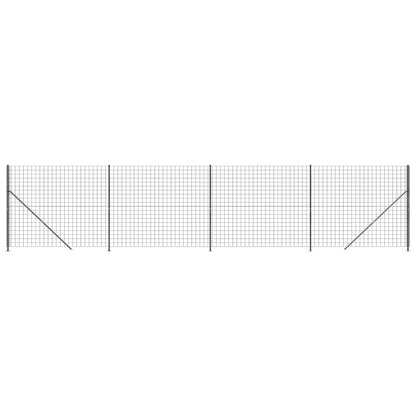 vidaXL Clôture en treillis métallique avec bride anthracite 1,4x10 m