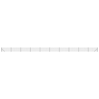 vidaXL Clôture en treillis métallique avec bride anthracite 0,8x25 m