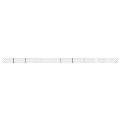 vidaXL Clôture en treillis métallique avec bride anthracite 1x25 m