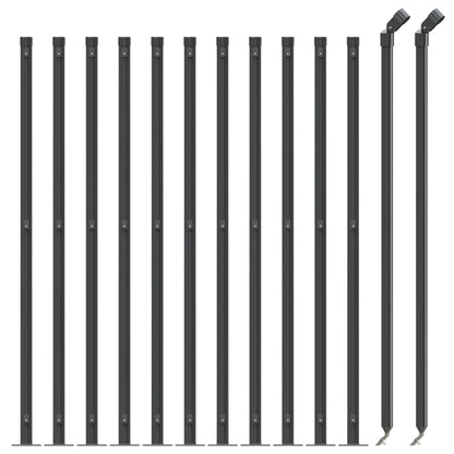 vidaXL Clôture en treillis métallique avec bride anthracite 1x25 m