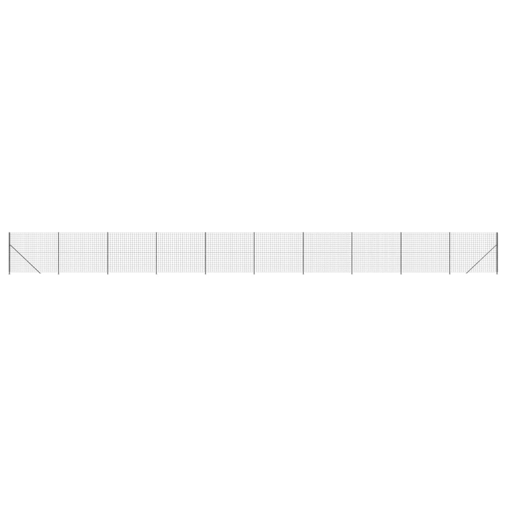 vidaXL Clôture en treillis métallique avec bride anthracite 1,4x25 m