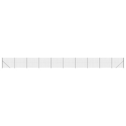 vidaXL Clôture en treillis métallique avec bride anthracite 1,4x25 m