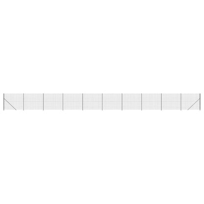 vidaXL Clôture en treillis métallique avec bride anthracite 2x25 m