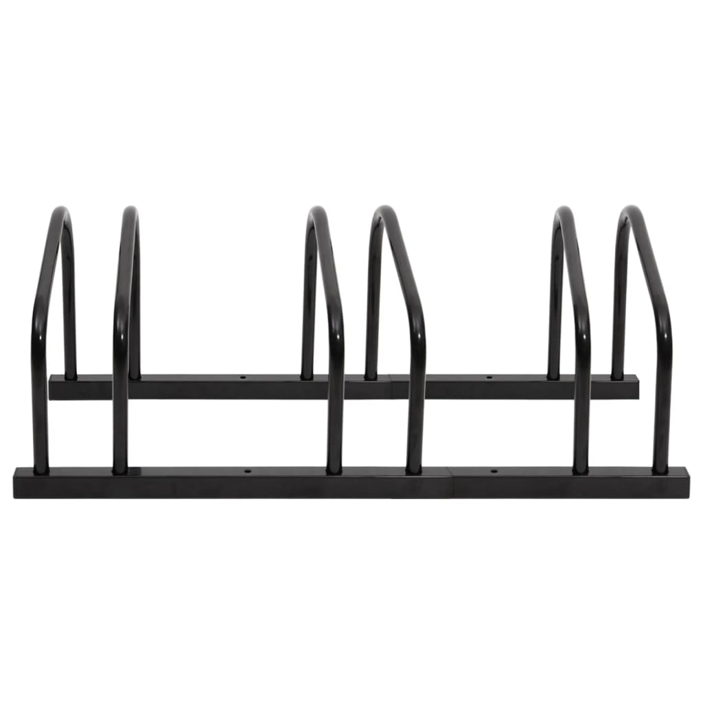 vidaXL Porte-vélos pour 3 vélos noir acier