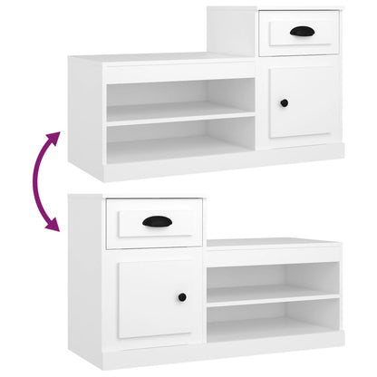 vidaXL Armoire à chaussures blanc 100x42x60 cm bois d'ingénierie