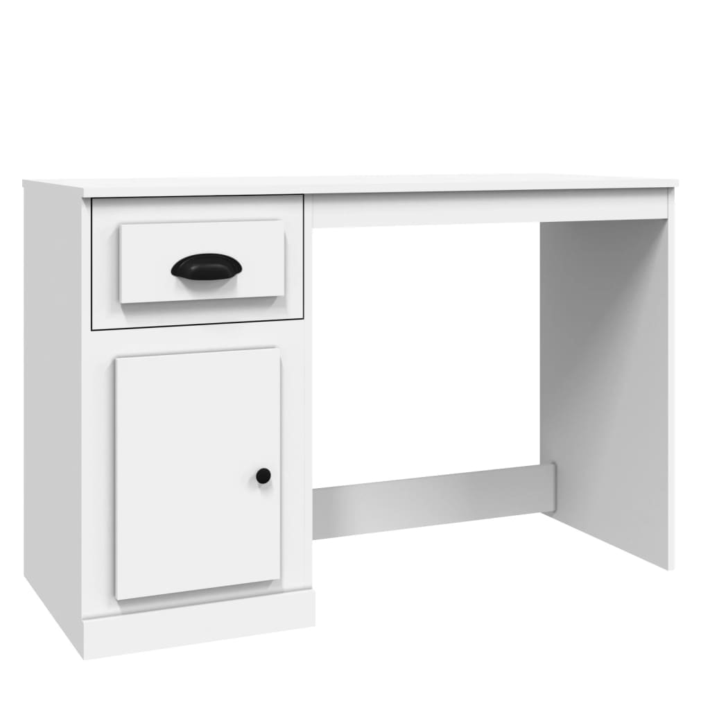 vidaXL Bureau avec tiroir blanc 115x50x75 cm bois d'ingénierie