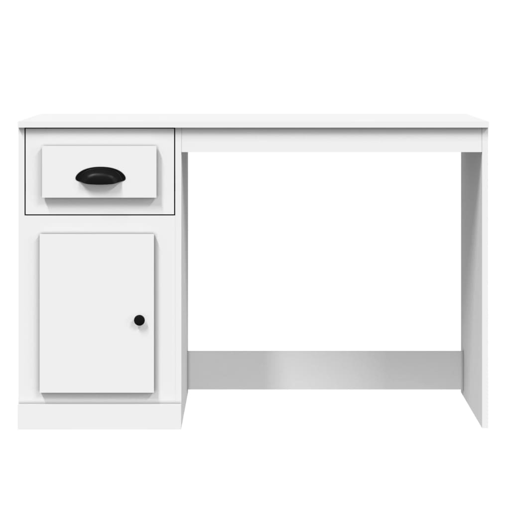 vidaXL Bureau avec tiroir blanc 115x50x75 cm bois d'ingénierie