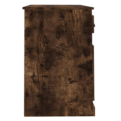 vidaXL Bureau avec tiroir chêne fumé 115x50x75 cm bois d'ingénierie