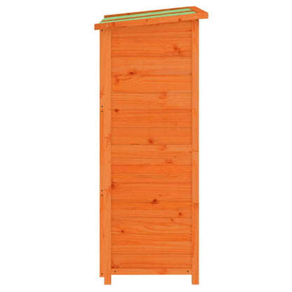 vidaXL Abri à outils de jardin marron 83x57x140 cm bois massif pin