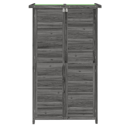 vidaXL Abri à outils de jardin gris 83x57x140 cm bois massif pin