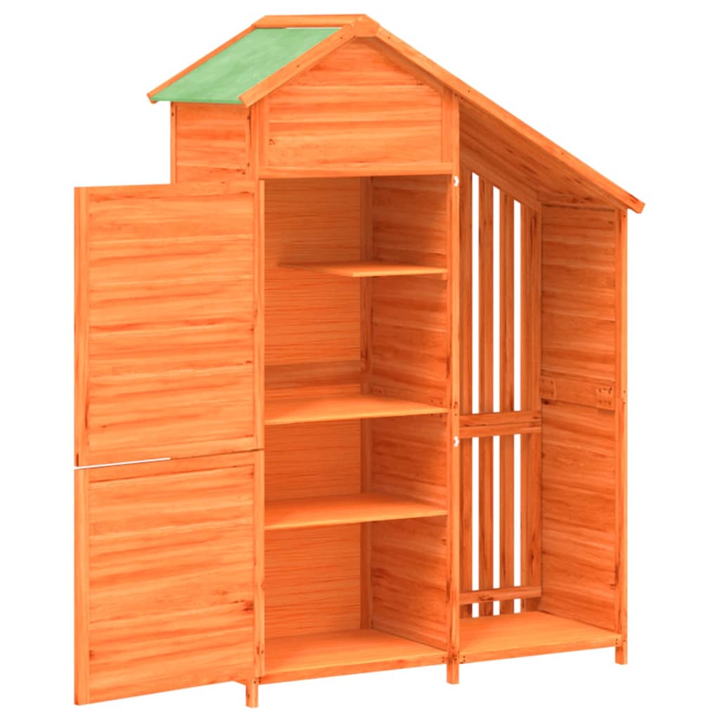 vidaXL Abri à outils de jardin marron 120x53,5x170 cm bois massif pin