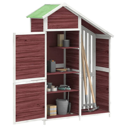 vidaXL Abri à outils de jardin moka 120x53,5x170 cm bois massif pin