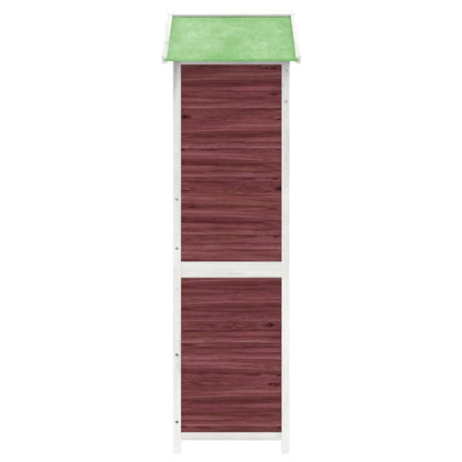 vidaXL Abri à outils de jardin moka 120x53,5x170 cm bois massif pin