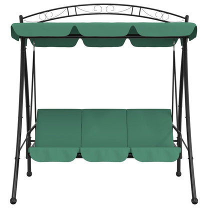 vidaXL Balancelle de jardin avec auvent vert 198 cm tissu et acier